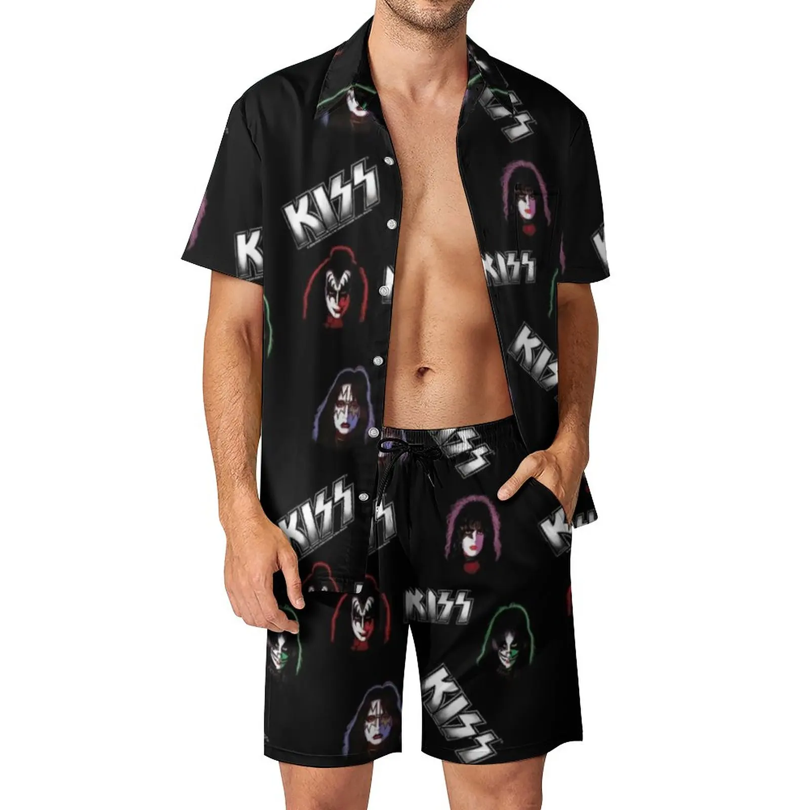 Kiss Band Faces Men Sets Kiss Music Fashion Casual Shirt Set Short-Sleeve Shorts Summer Vacation Suit 2XL 3XL
Kiss Band Faces Men Sets Kiss Music Fashion Casual Shirt Set Short-Sleeve Shorts Summer Vacation Suit 2XL 3XL