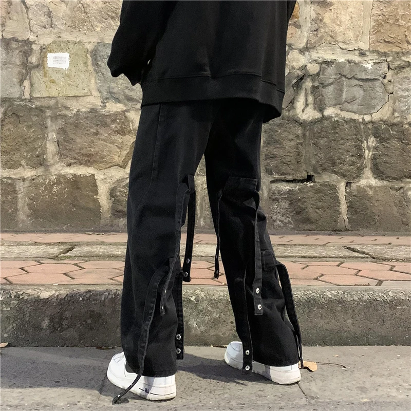 High Street Jeans Men and Women Tide Brand Vibe Design Sense Straps Retro Loose Straight Mopping Trousers Pants Women
High Street Jeans Men and Women Tide Brand Vibe Design Sense Straps Retro Loose Straight Mopping Trousers Pants Women