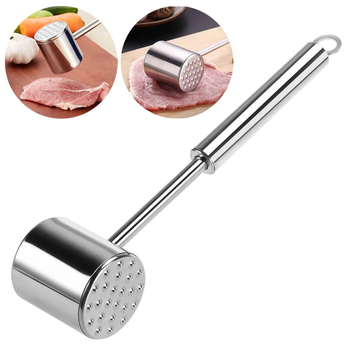 1PC Stainless Steel Double-Sided Practical Professional Meat Tenderiser for Beef Home Steak Kitchen
1PC Stainless Steel Double-Sided Practical Professional Meat Tenderiser for Beef Home Steak Kitchen