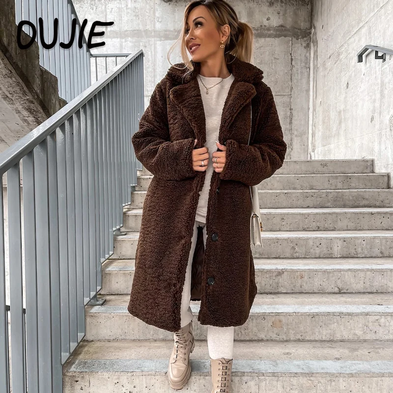 Mid-length Woman Faux Fur Coat 2022 Warm Thick Fluffy Women Outerwear Lapel Long Sleeve Female Teddy Bear Jacket Casual Winter
Mid-length Woman Faux Fur Coat 2022 Warm Thick Fluffy Women Outerwear Lapel Long Sleeve Female Teddy Bear Jacket Casual Winter