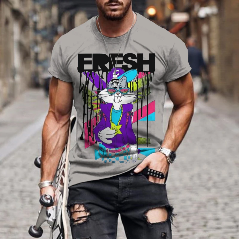 Summer 2022 New Fashion 3D Men's T-Shirt Cartoon Casual Sports Street Rabbit Printed T-Shirt Short Sleeve Oversized T-Shirt Top
Summer 2022 New Fashion 3D Men's T-Shirt Cartoon Casual Sports Street Rabbit Printed T-Shirt Short Sleeve Oversized T-Shirt Top