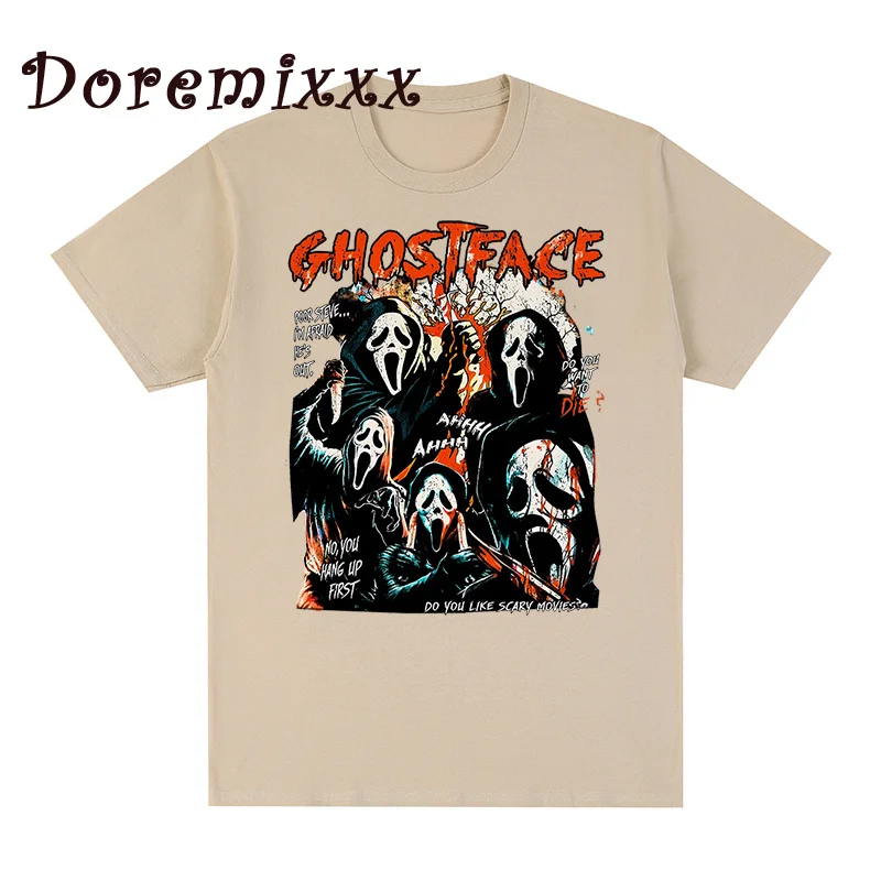 Футболка унисекс в винтажном стиле, с изображением страшного фильма «Ghostface», 100% хлопок
Футболка унисекс в винтажном стиле, с изображением страшного фильма «Ghostface», 100% хлопок