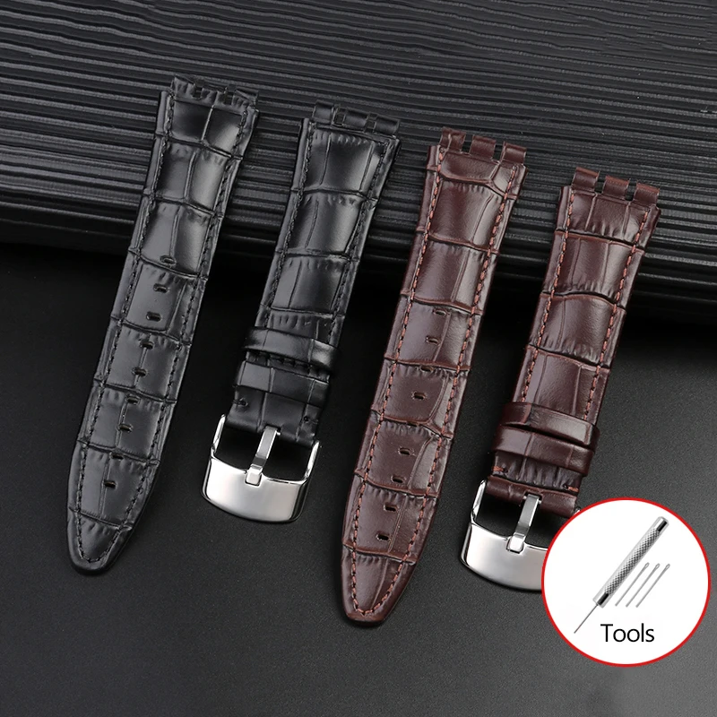 For Swatch Watch Belt Men's 21mm Genuine Leather Watchband YVS423 YVS419 YVS413 YVS406 YVS400 YVS420 YVS435 Black Brown Strap
For Swatch Watch Belt Men's 21mm Genuine Leather Watchband YVS423 YVS419 YVS413 YVS406 YVS400 YVS420 YVS435 Black Brown Strap
