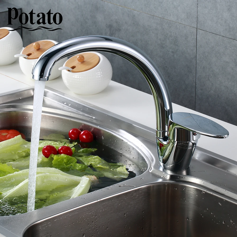 Potato Zinc Alloy Sink Faucet 360 Degree Rotation Hot and Cold Water Mix Tap Kitchen Faucet with Single Handle Single Hole p5902
Potato Zinc Alloy Sink Faucet 360 Degree Rotation Hot and Cold Water Mix Tap Kitchen Faucet with Single Handle Single Hole p5902