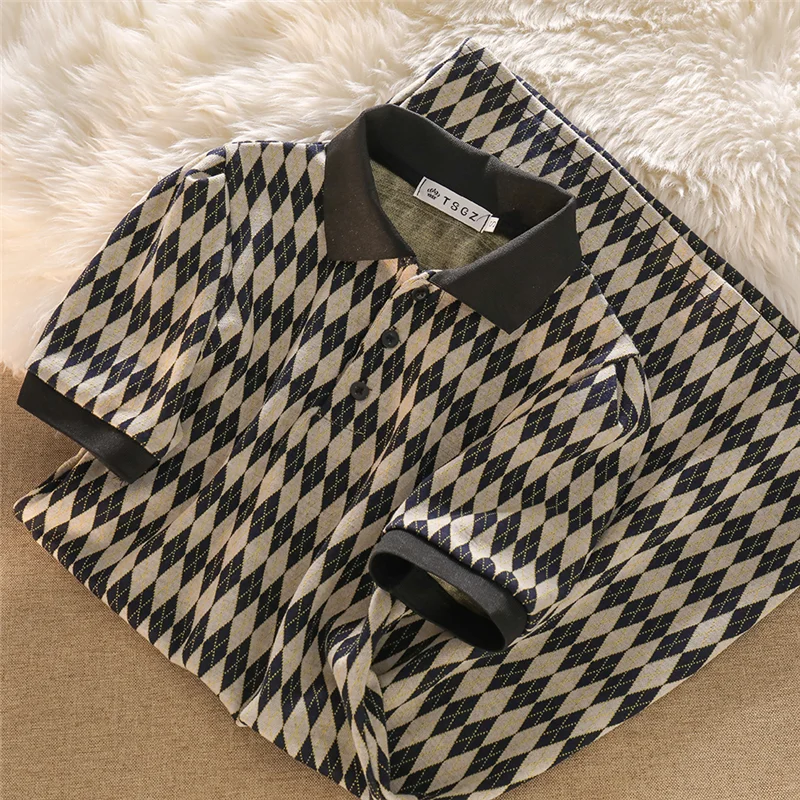 French Dress Feminine Retro Polo Collar Fashion High Waist Short Sleeve Long Skirt Plaid Stripe Elegant Commuter Dress Street
French Dress Feminine Retro Polo Collar Fashion High Waist Short Sleeve Long Skirt Plaid Stripe Elegant Commuter Dress Street