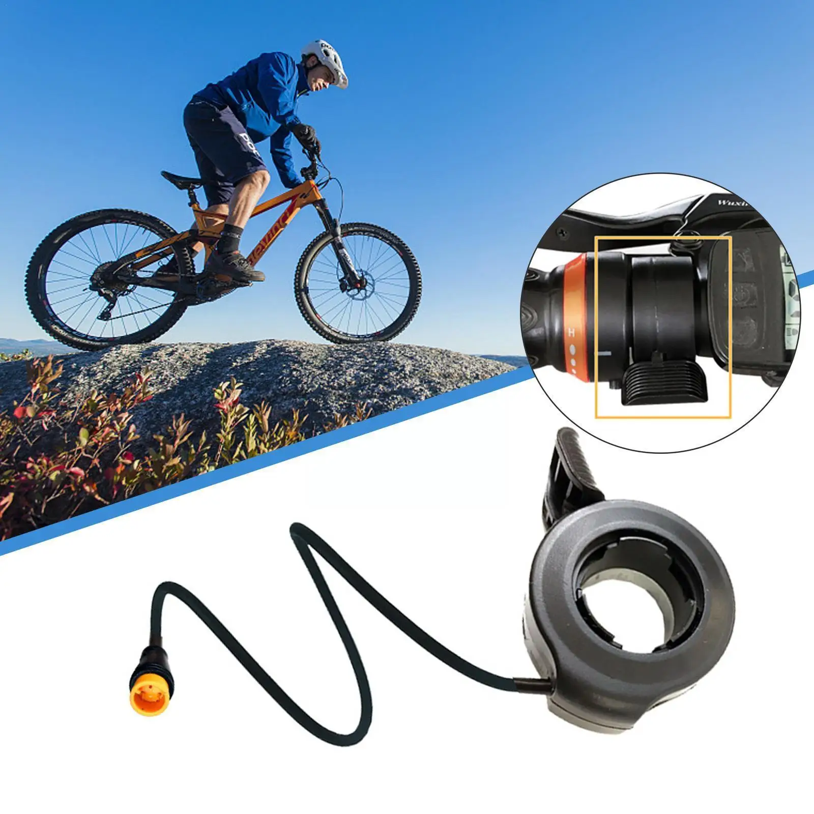 Electric Bicycle 130X Thumb Throttle Bike 12V24V36V48V60V72V Left Connector 3 Scooter Pin Right SM/Waterproof Electric G6I1
Electric Bicycle 130X Thumb Throttle Bike 12V24V36V48V60V72V Left Connector 3 Scooter Pin Right SM/Waterproof Electric G6I1
