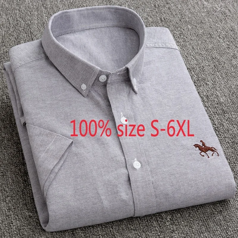 New Arrival Fashion Men Short Sleeve Oxford Spinning Pure Cotton Thin Casual Shirts Single Breasted Plus Size S-2XL3XL4XL5XL6XL
New Arrival Fashion Men Short Sleeve Oxford Spinning Pure Cotton Thin Casual Shirts Single Breasted Plus Size S-2XL3XL4XL5XL6XL