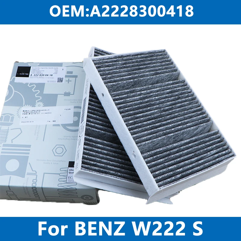 Car Cabin Filter Air Conditioner A2228300418 For Mercedes Benz W222 S300 Hybrid S350d S400 S500 S600 S63 2014-2017 Activated
Car Cabin Filter Air Conditioner A2228300418 For Mercedes Benz W222 S300 Hybrid S350d S400 S500 S600 S63 2014-2017 Activated