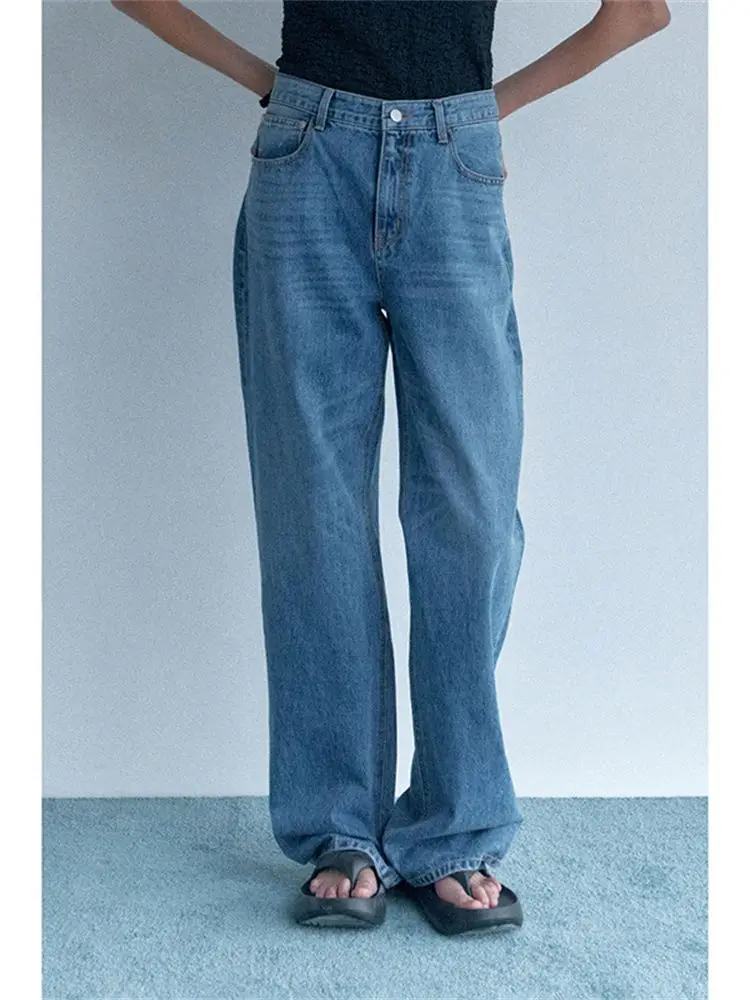 Women Loose Fit Straight Denim Pants 2023 Early Autumn High Waisted Ladies Blue Wide Leg Mop Jeans Bottoms
Women Loose Fit Straight Denim Pants 2023 Early Autumn High Waisted Ladies Blue Wide Leg Mop Jeans Bottoms