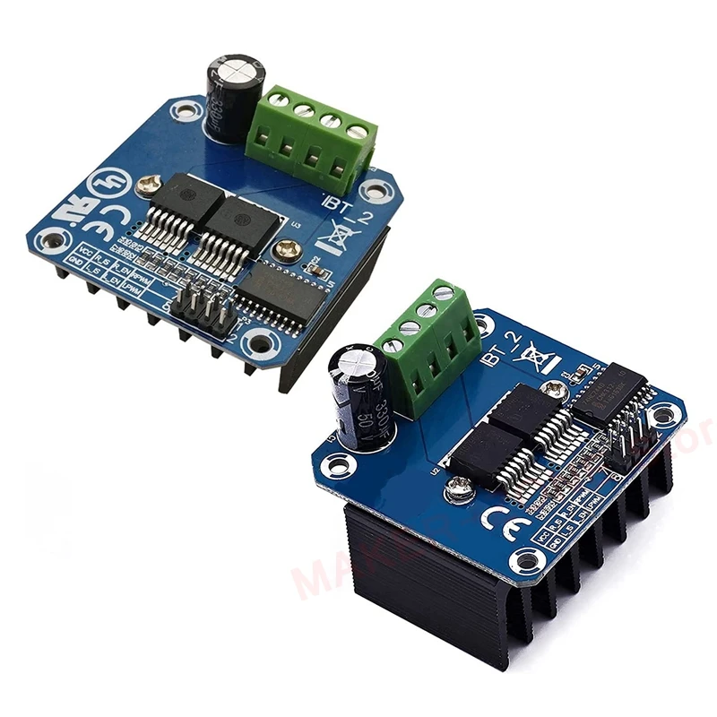 2Pcs BTS7960 43A High Power Motor Driver Module/Smart Car Driver Module for Arduino Current Limit
2Pcs BTS7960 43A High Power Motor Driver Module/Smart Car Driver Module for Arduino Current Limit