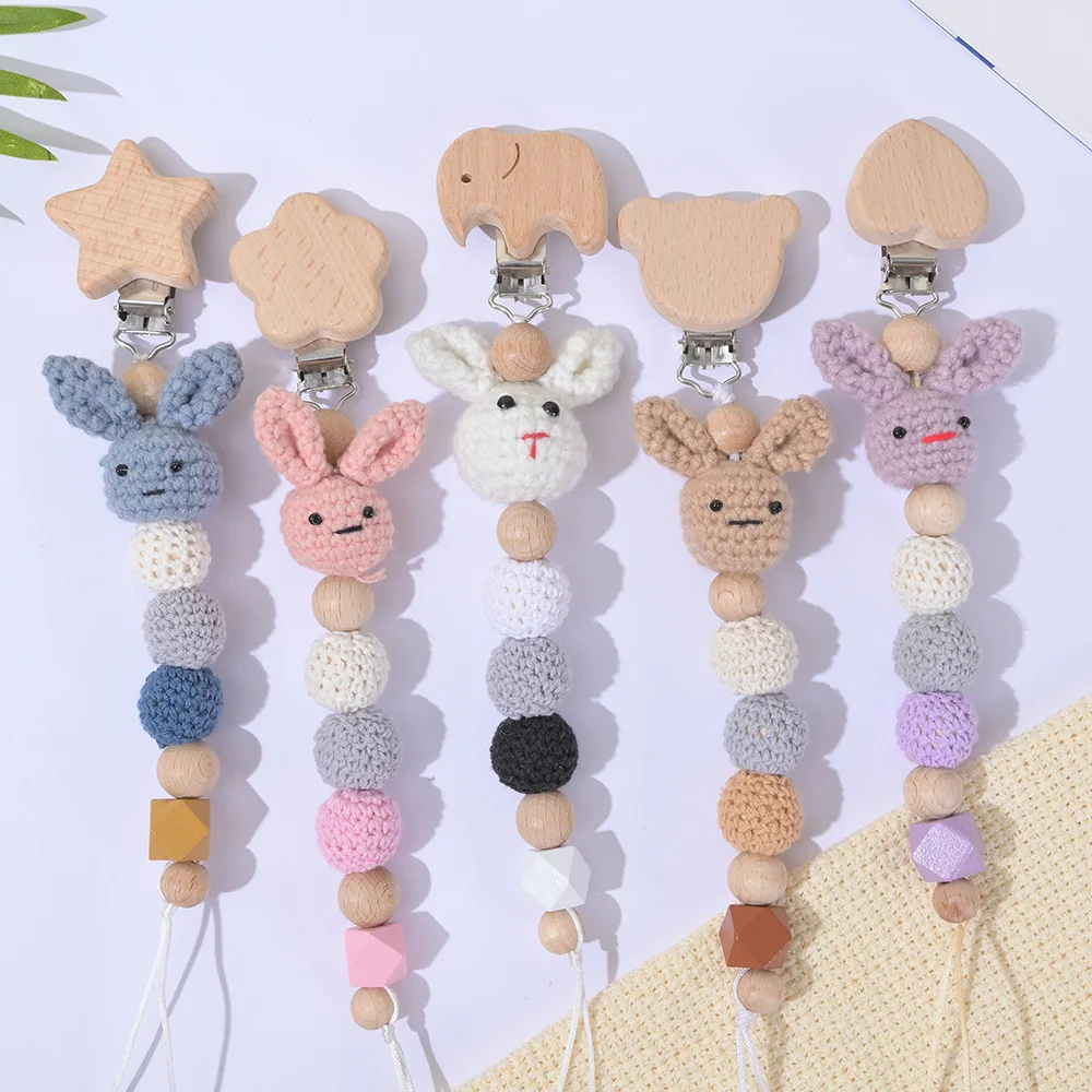 Cute Bunny Baby Pacifier Clip Chain Wooden Beads Dummy Holder Appease Soother Chain Clips Newborn Nipple Clip Anti-drop Strap
Cute Bunny Baby Pacifier Clip Chain Wooden Beads Dummy Holder Appease Soother Chain Clips Newborn Nipple Clip Anti-drop Strap