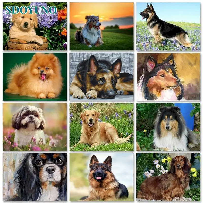 SDOYUNO Diy Oil Painting By Numbers Dog Acrylic Paint Animals Hand Painted Canvas Modern Wall Art Pictures For Home Decor
SDOYUNO Diy Oil Painting By Numbers Dog Acrylic Paint Animals Hand Painted Canvas Modern Wall Art Pictures For Home Decor