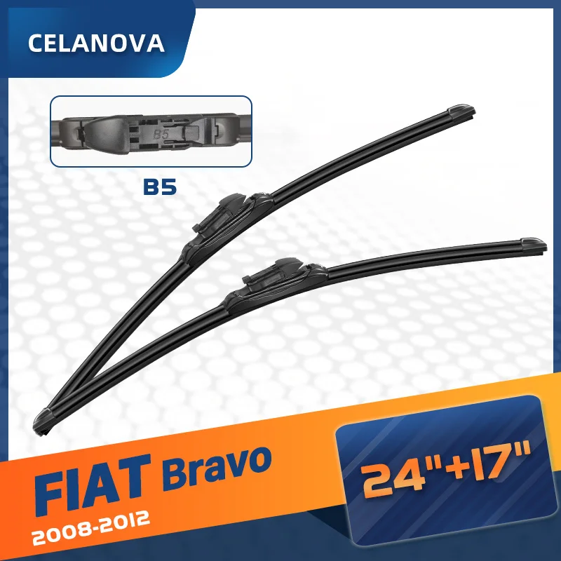 Щетка стеклоочистителя для FIAT Bravo 2008-2012 24 дюйма + 17 дюймов, бескаркасные резиновые стеклоочистители
Щетка стеклоочистителя для FIAT Bravo 2008-2012 24 дюйма + 17 дюймов, бескаркасные резиновые стеклоочистители