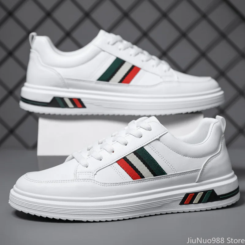 2022 New Men Leather Casual Shoes Youth Fashion Striped Flat Skateboard Shoes Street Cool Sneakers
2022 New Men Leather Casual Shoes Youth Fashion Striped Flat Skateboard Shoes Street Cool Sneakers