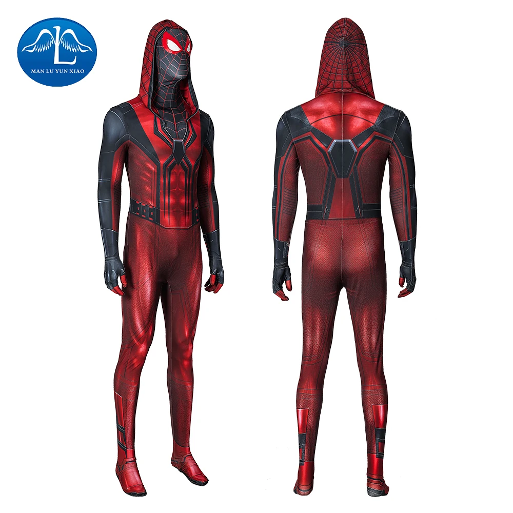 Men's Miles Morales Hoodie Zentai Super Hero Halloween Cosplay Costume Spandex Jumpsuit
Men's Miles Morales Hoodie Zentai Super Hero Halloween Cosplay Costume Spandex Jumpsuit