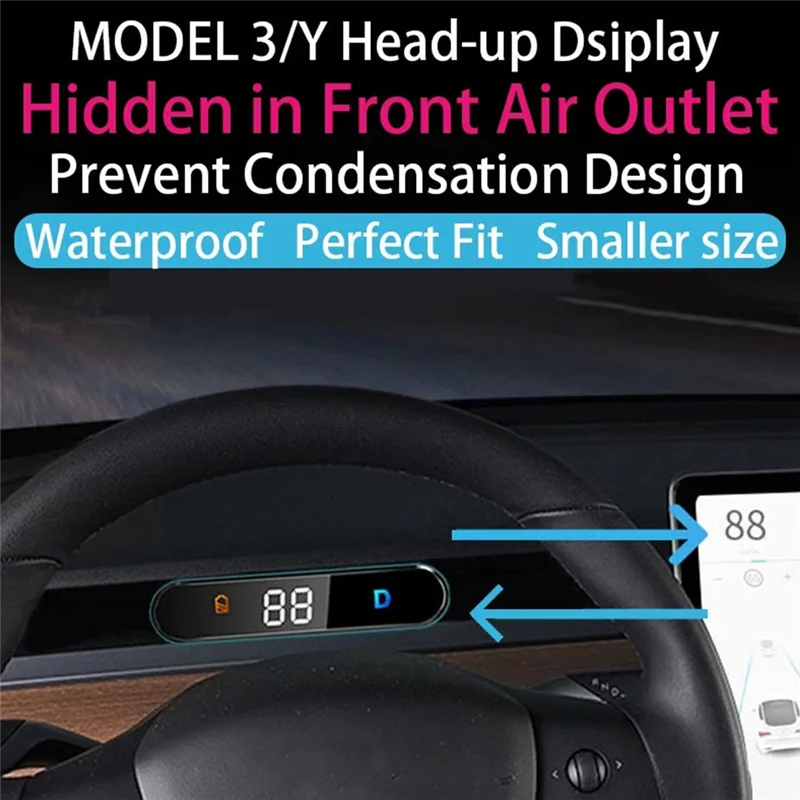 Car HUD Head-Up Display for Tesla Model 3 Model Y Dashboard Dedicated Electronics Digital Speedometer
Car HUD Head-Up Display for Tesla Model 3 Model Y Dashboard Dedicated Electronics Digital Speedometer