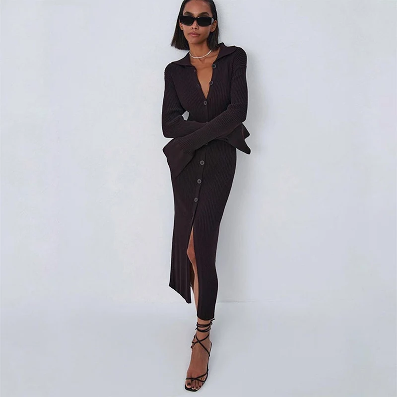 Knitted Sweater Bodycon Midi Dress 2021 Women Sexy V Neck Button Up Long Sleeve Casual Party Dresses Autumn Winter
Knitted Sweater Bodycon Midi Dress 2021 Women Sexy V Neck Button Up Long Sleeve Casual Party Dresses Autumn Winter