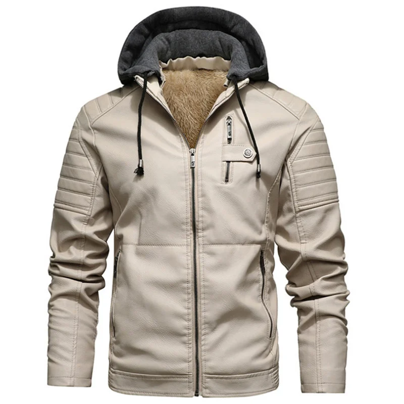 Men's Fleece Liner PU Leater Jackets Coats wit d Autumn Winter Casual Motorcycle Jacket For Men Windbreaker Biker Jackets
Men's Fleece Liner PU Leater Jackets Coats wit d Autumn Winter Casual Motorcycle Jacket For Men Windbreaker Biker Jackets
