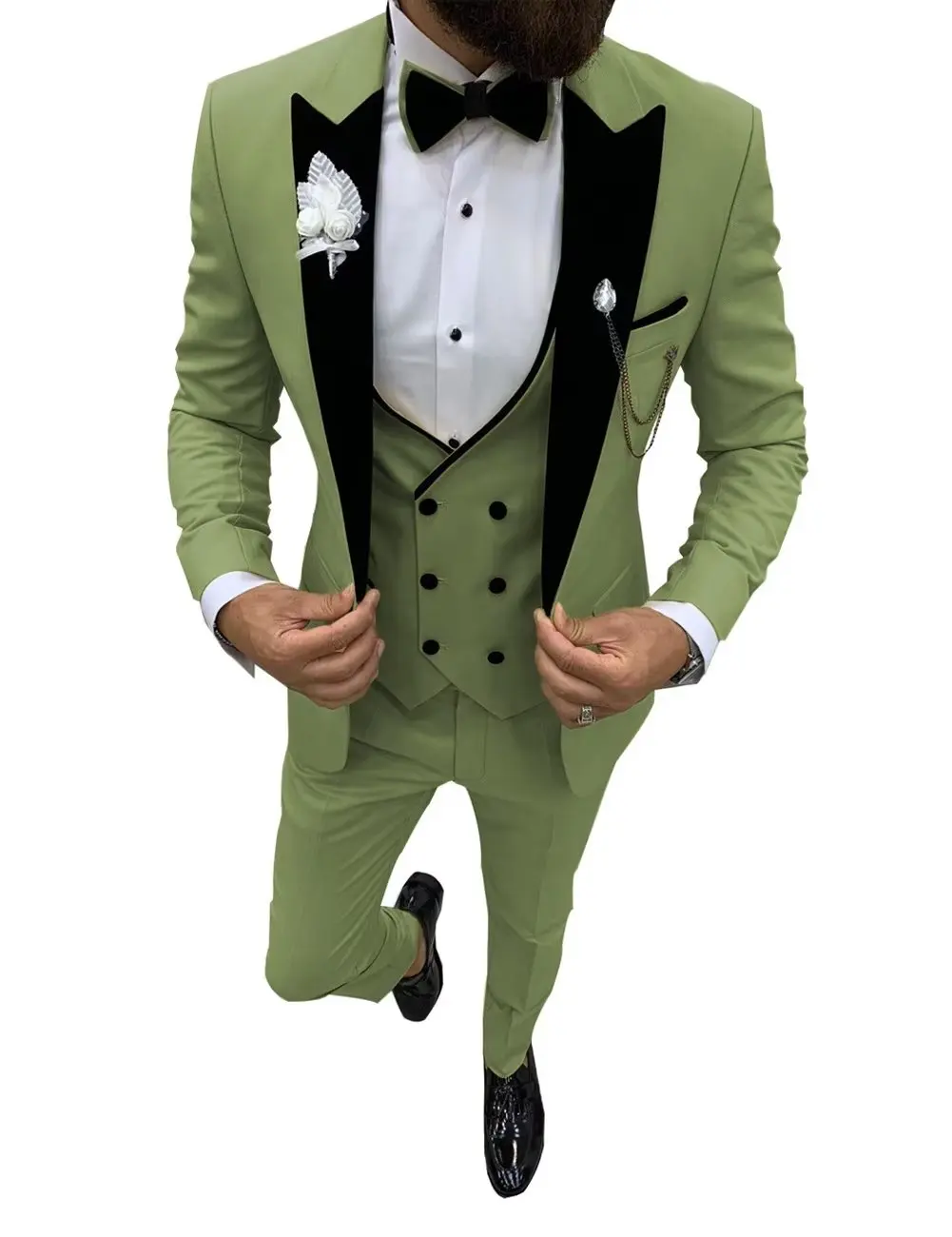 3PC Men Suits Slim Fit Double Breasted Groom Formal Business Male Blazer Set Peak Lapel Party Wedding Tuxedo (Jacket+Vest+Pants)
3PC Men Suits Slim Fit Double Breasted Groom Formal Business Male Blazer Set Peak Lapel Party Wedding Tuxedo (Jacket+Vest+Pants)