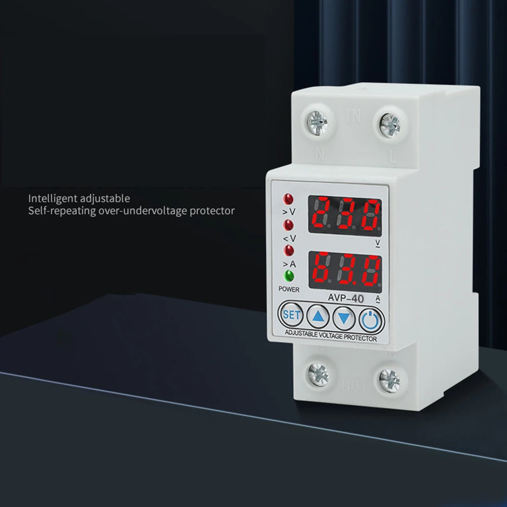 40A 63A 230V Din Rail Adjustable Over Voltage And Under Voltage Protective Device Protector Relay Over Current Protection Limit
40A 63A 230V Din Rail Adjustable Over Voltage And Under Voltage Protective Device Protector Relay Over Current Protection Limit