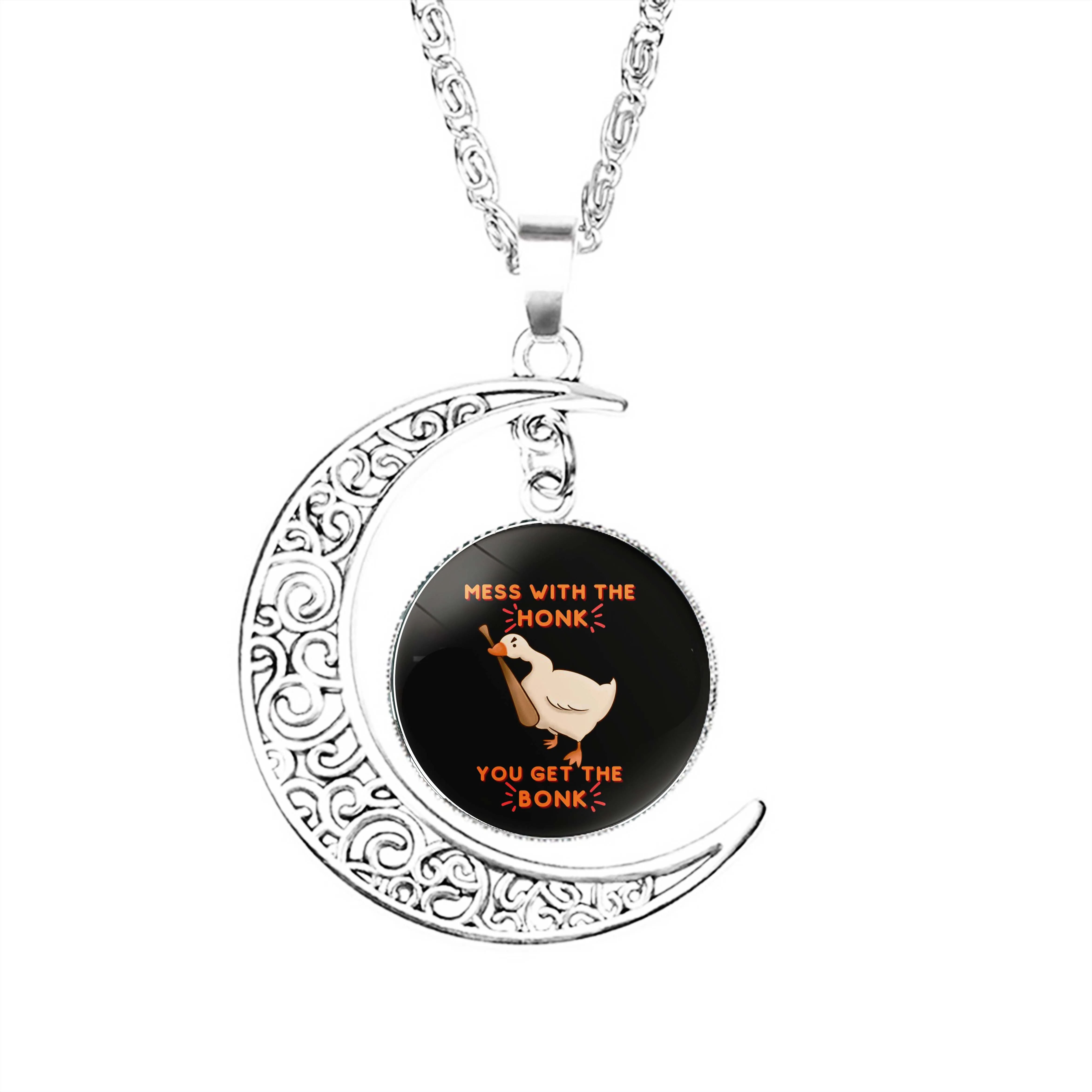 Mess With The Honk Moon Necklace Glass Lovers Girls Gifts Men Accessories Party Charm Boy Women Crescent Chain Dome Jewelry
Mess With The Honk Moon Necklace Glass Lovers Girls Gifts Men Accessories Party Charm Boy Women Crescent Chain Dome Jewelry