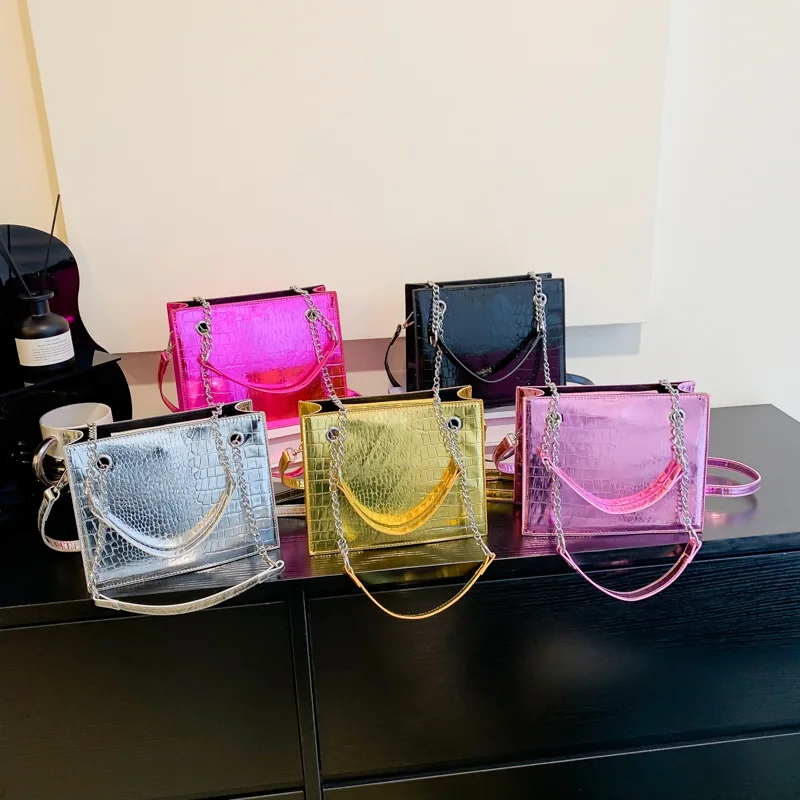 Alligator Shoulder Crossbody Bag Candy Color Chains Tote Bags for Women 2023 Square Handbags and Purses Crocodile Pattern Clutch
Alligator Shoulder Crossbody Bag Candy Color Chains Tote Bags for Women 2023 Square Handbags and Purses Crocodile Pattern Clutch