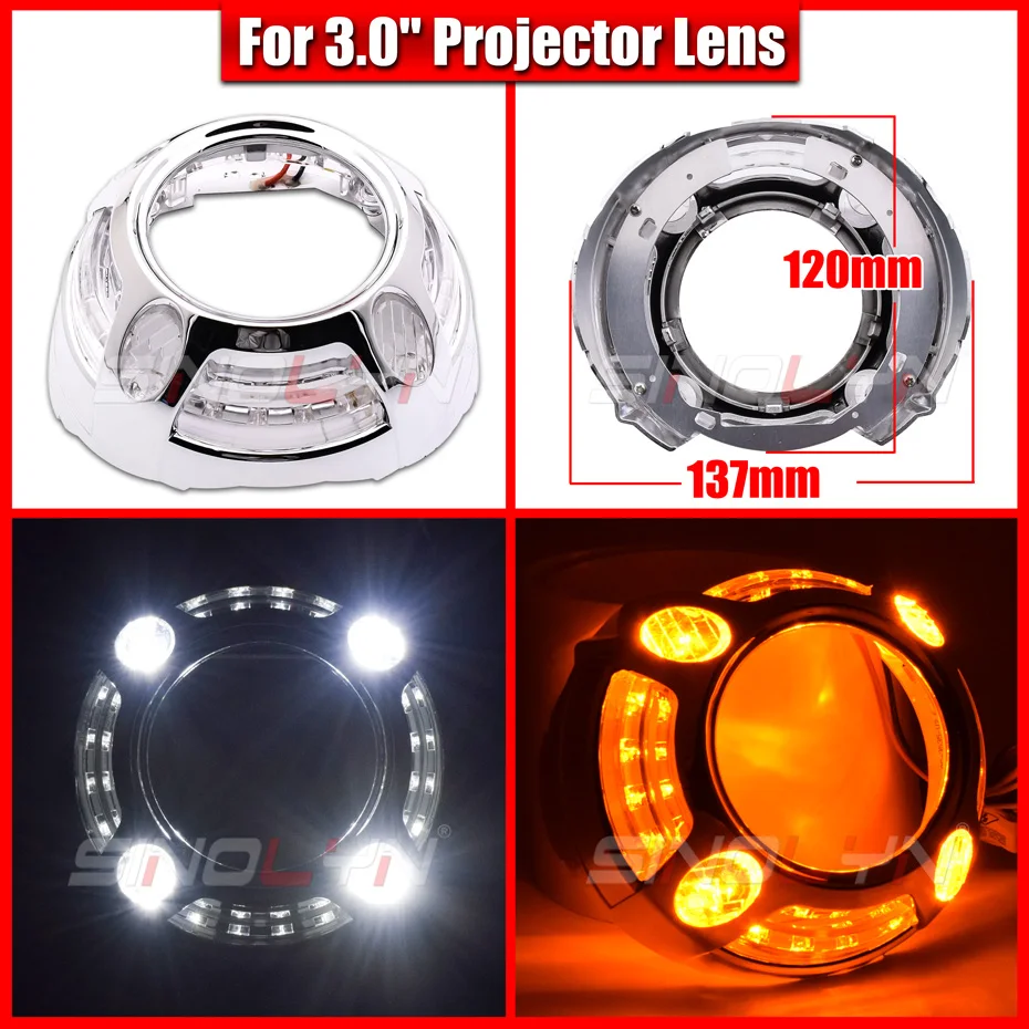 Светодиодсветодиодный указатели поворота Sinolyn 2,5/3.0, ангельские глазки, переключаемая рамка для линз фар, Hella 3R G5/Koito Q5/WST, линзы для проекторов 
Светодиодсветодиодный указатели поворота Sinolyn 2,5/3.0, ангельские глазки, переключаемая рамка для линз фар, Hella 3R G5/Koito Q5/WST, линзы для проекторов
