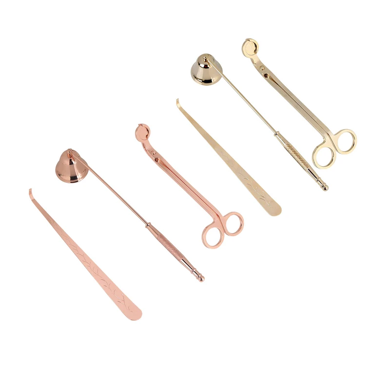 2 Set Candle Snuffer Candle Accessory Set, Best Gift With Wick Trimmer, Wick Dipper And Bell Snuffer Rose Gold & Gold
2 Set Candle Snuffer Candle Accessory Set, Best Gift With Wick Trimmer, Wick Dipper And Bell Snuffer Rose Gold & Gold