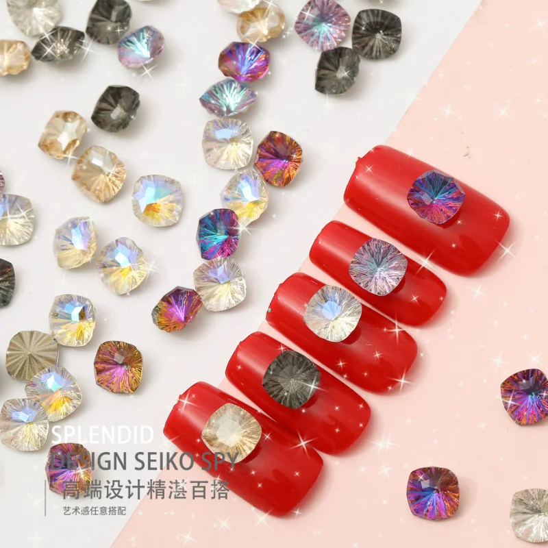 10pc Nail Art Rhinestone Parts Decorative Fat Square High Top Crystal Sharp Bottom Special-shaped Diamond Nail Art Gem Design
10pc Nail Art Rhinestone Parts Decorative Fat Square High Top Crystal Sharp Bottom Special-shaped Diamond Nail Art Gem Design