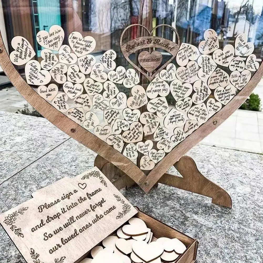 Wooden Heart-shaped Wedding Guestbook Ornaments Transparent Signature Wooden 3d Box Box Drop Commemorative Antique Guestboo M8c5
Wooden Heart-shaped Wedding Guestbook Ornaments Transparent Signature Wooden 3d Box Box Drop Commemorative Antique Guestboo M8c5