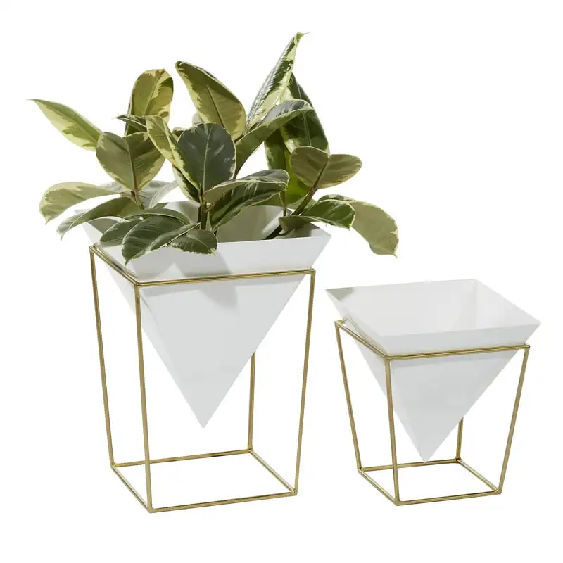 14", 10"H Indoor Outdoor White Metal Planter with Removable Stand (2 Count) Multiple Flower Pot Holder Shelf
14", 10"H Indoor Outdoor White Metal Planter with Removable Stand (2 Count) Multiple Flower Pot Holder Shelf