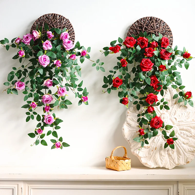 Luxury Rose Rattan Wall Hanging Artificial Flower Party Home Decor DIY Wedding Decoration Vines Decorative Flowers Silk Flowers
Luxury Rose Rattan Wall Hanging Artificial Flower Party Home Decor DIY Wedding Decoration Vines Decorative Flowers Silk Flowers