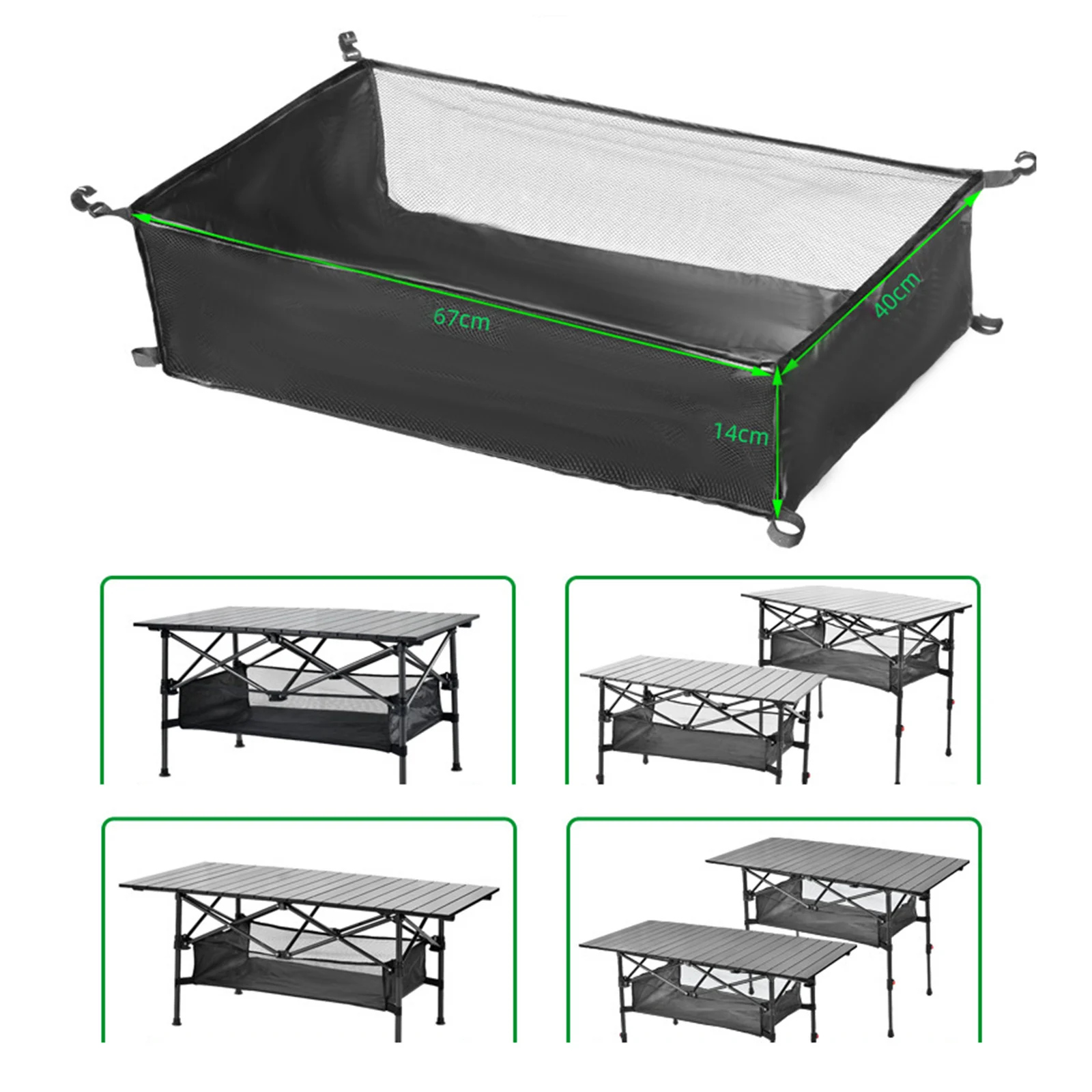 Basket Organizer Mesh Bag Outdoor Adventures Outdoor Essentials Perfect Accessory Polyester Under-table Storage Bag
Basket Organizer Mesh Bag Outdoor Adventures Outdoor Essentials Perfect Accessory Polyester Under-table Storage Bag