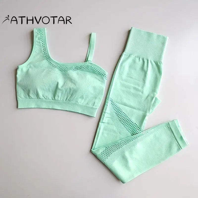 ATHVOTAR 2Pcs Women Sport Suit Gym Set Sexy Bra Seamless Shorts Workout Running Clothing Gym Wear Athletic Yoga Set 
ATHVOTAR 2Pcs Women Sport Suit Gym Set Sexy Bra Seamless Shorts Workout Running Clothing Gym Wear Athletic Yoga Set