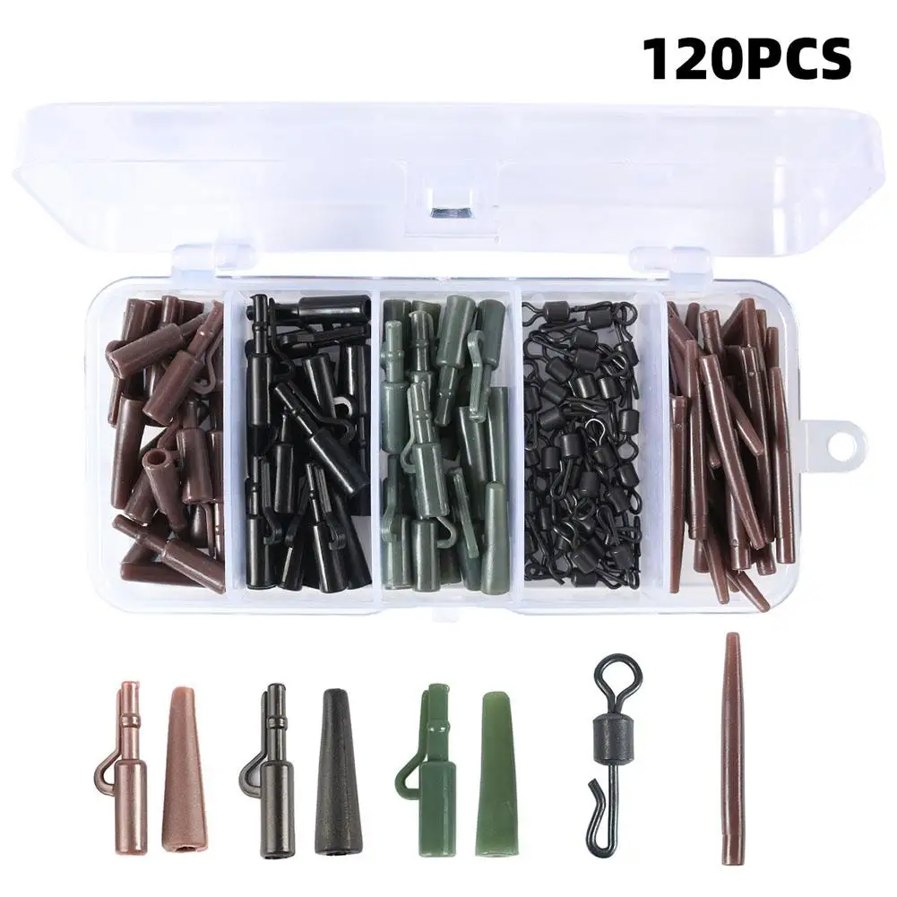 120pcs Fishing Gear Set With Safety Clips Anti Tangle Sleeves Tail Rubber Tubes Swivel Fishing Tackle With Fishing Tackle Box
120pcs Fishing Gear Set With Safety Clips Anti Tangle Sleeves Tail Rubber Tubes Swivel Fishing Tackle With Fishing Tackle Box