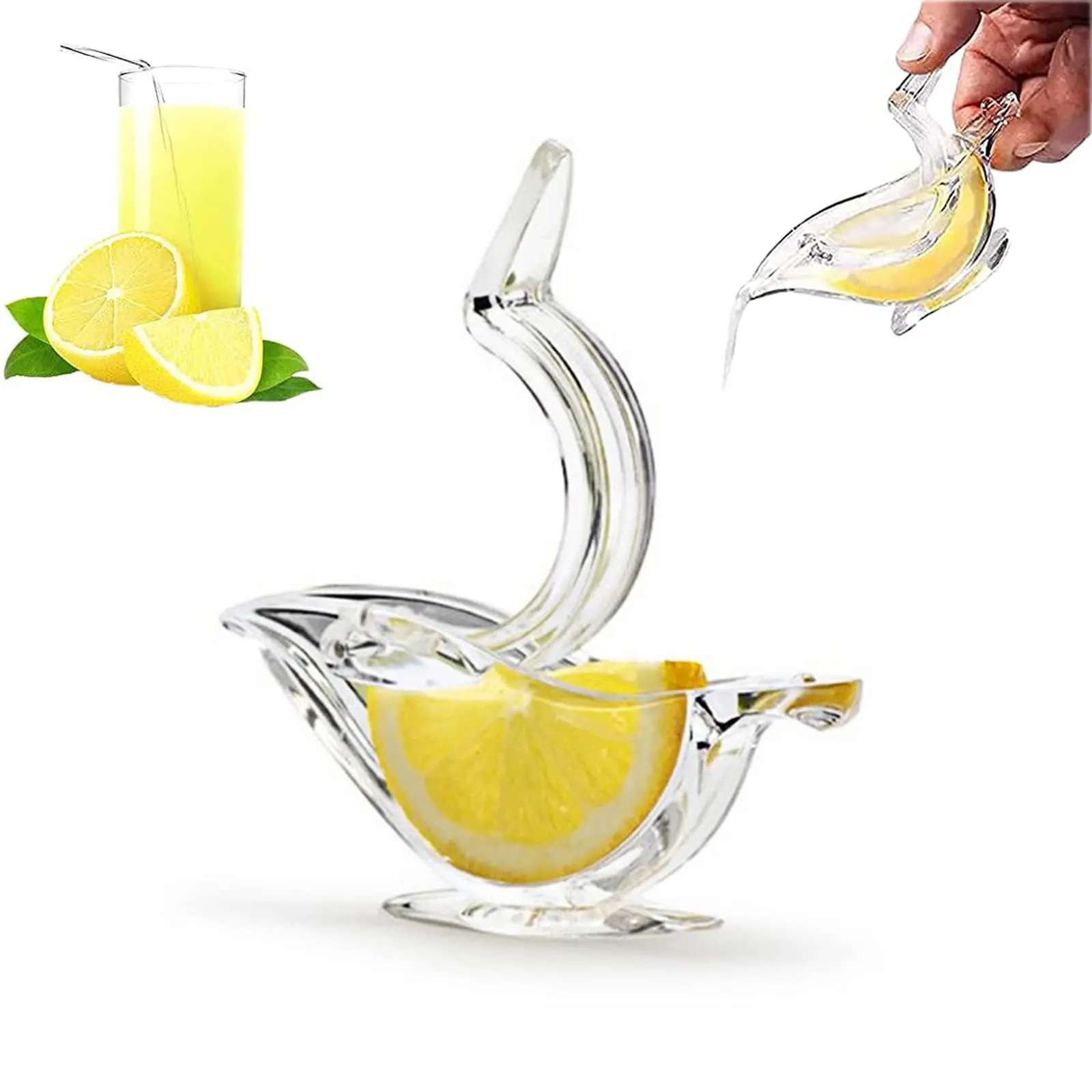 

Ручная Соковыжималка для лимона, акриловая соковыжималка для лимона, портативная прозрачная соковыжималка для фруктов в форме птицы, ручная соковыжималка для апельсина, лимона, лайма