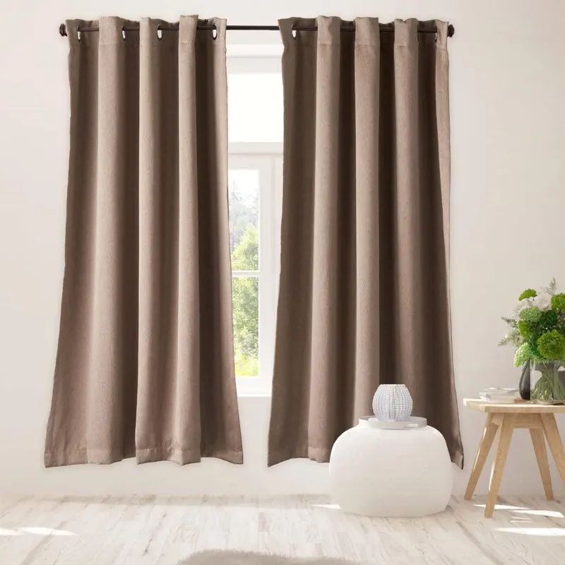 Pair of Window Panels Dark Taupe 100% Blackout Curtains 84" Length for Bedrooms, Energy Efficient Drapes
Pair of Window Panels Dark Taupe 100% Blackout Curtains 84" Length for Bedrooms, Energy Efficient Drapes