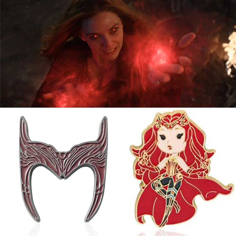 Movie Red Witch Brooch Pins Enamel Strange Wanda Pins Personality Christmas Fashion Jewelry Cosplay Gifts Women Girl Fans
Movie Red Witch Brooch Pins Enamel Strange Wanda Pins Personality Christmas Fashion Jewelry Cosplay Gifts Women Girl Fans