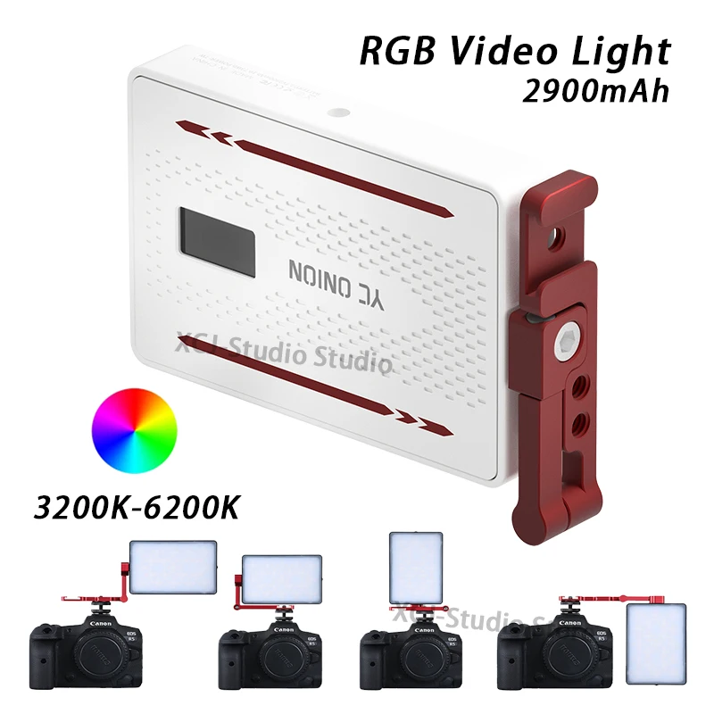 YC Onion Waffle RGB Video Light Camera LED Fill Light Full Color 2900mAh Dimmable 3200K-6200K Photography Studio Ambient Lamp
YC Onion Waffle RGB Video Light Camera LED Fill Light Full Color 2900mAh Dimmable 3200K-6200K Photography Studio Ambient Lamp