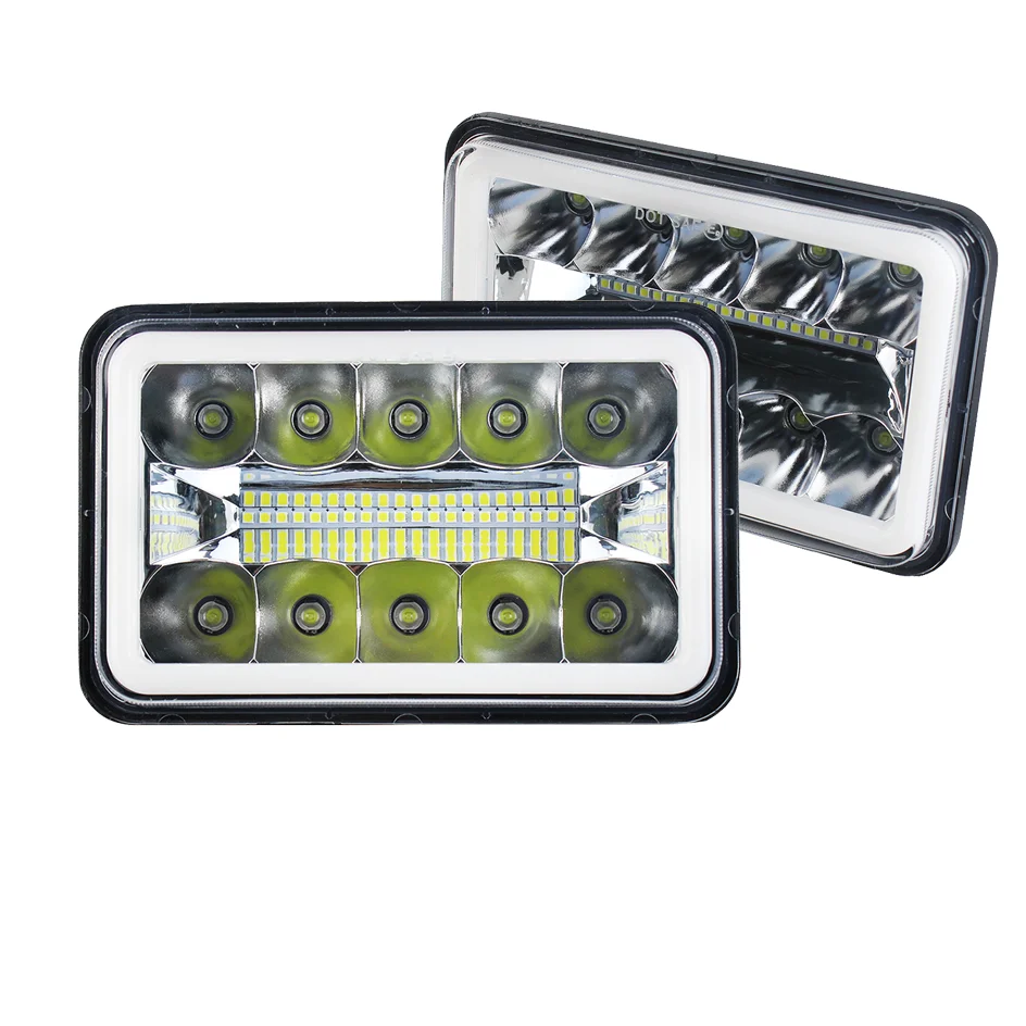High Quality 4x6 Inch LED Halo Headlights Replacement DOT Approved For Peterbilt Kenworth Freightinger Ford Probe SUV Truck Fork
High Quality 4x6 Inch LED Halo Headlights Replacement DOT Approved For Peterbilt Kenworth Freightinger Ford Probe SUV Truck Fork