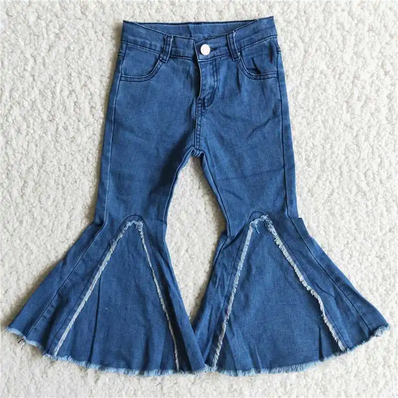 Wholesale Fashion Baby Girl Zipper Denim Blue Solid Bell Bottom Kid Boutique Children Toddler Flared Pants Big Lace Pocket Jeans
Wholesale Fashion Baby Girl Zipper Denim Blue Solid Bell Bottom Kid Boutique Children Toddler Flared Pants Big Lace Pocket Jeans