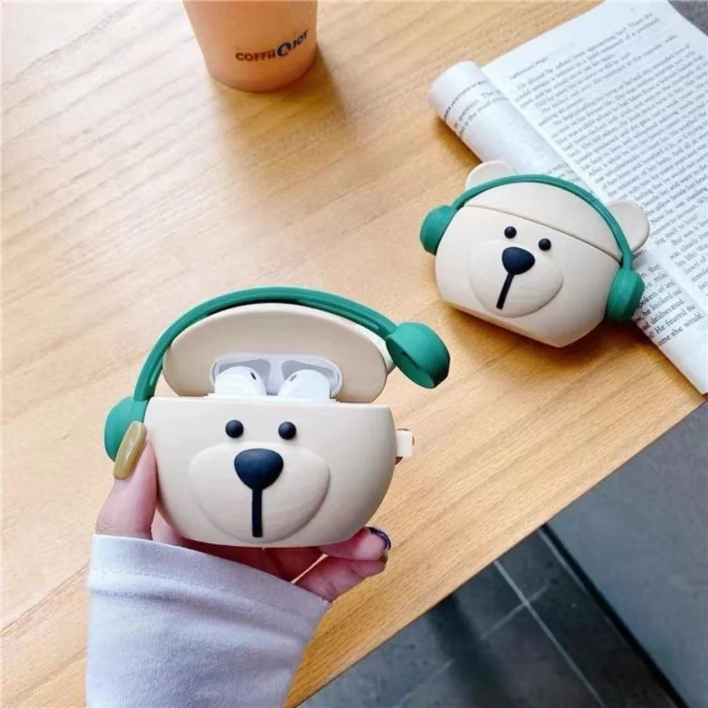 For Apple Airpods 3 Earphone Protective Case Cartoon Bear Silicone Material Ins Trend Case for Airpods 1 2 3 Pro Cover
For Apple Airpods 3 Earphone Protective Case Cartoon Bear Silicone Material Ins Trend Case for Airpods 1 2 3 Pro Cover