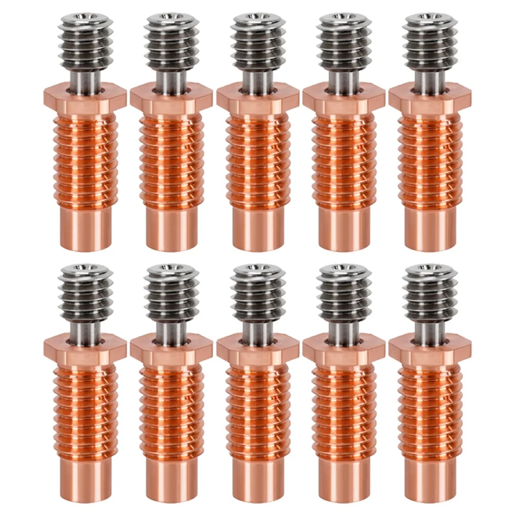 10Pcs Printer Nozzle Throat Heatbreak for E3D V6 Brass Copper Throat Heater Block for 1.75mm V6 Hotend Heater Block
10Pcs Printer Nozzle Throat Heatbreak for E3D V6 Brass Copper Throat Heater Block for 1.75mm V6 Hotend Heater Block