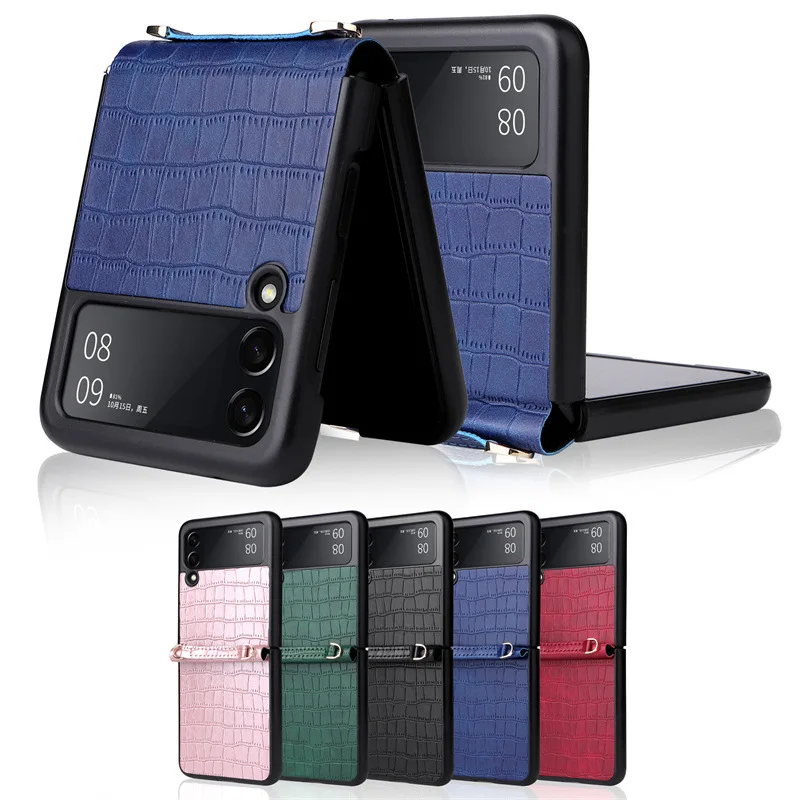 For Samsung Galaxy Z Flip 3 4 Leather Phone Case Ribbon Carrying Strap Protective Hard Case For Samsung Z flip3 Flip4 5G
For Samsung Galaxy Z Flip 3 4 Leather Phone Case Ribbon Carrying Strap Protective Hard Case For Samsung Z flip3 Flip4 5G