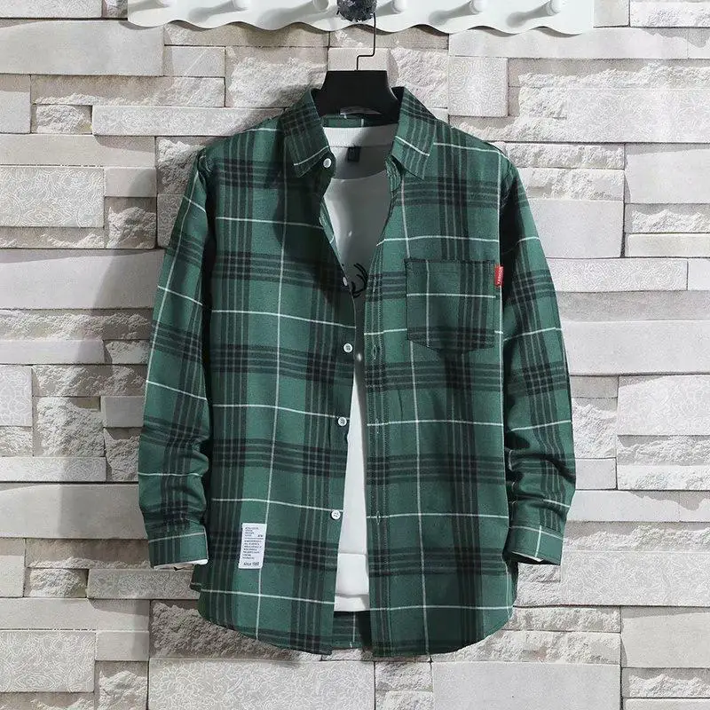 Plaid Male Top with Pocket Long Sleeve Men's Shirt and Blouse Designer Slim Fit Casual Cheap Brand Button Fashion 2023 I Clothes
Plaid Male Top with Pocket Long Sleeve Men's Shirt and Blouse Designer Slim Fit Casual Cheap Brand Button Fashion 2023 I Clothes