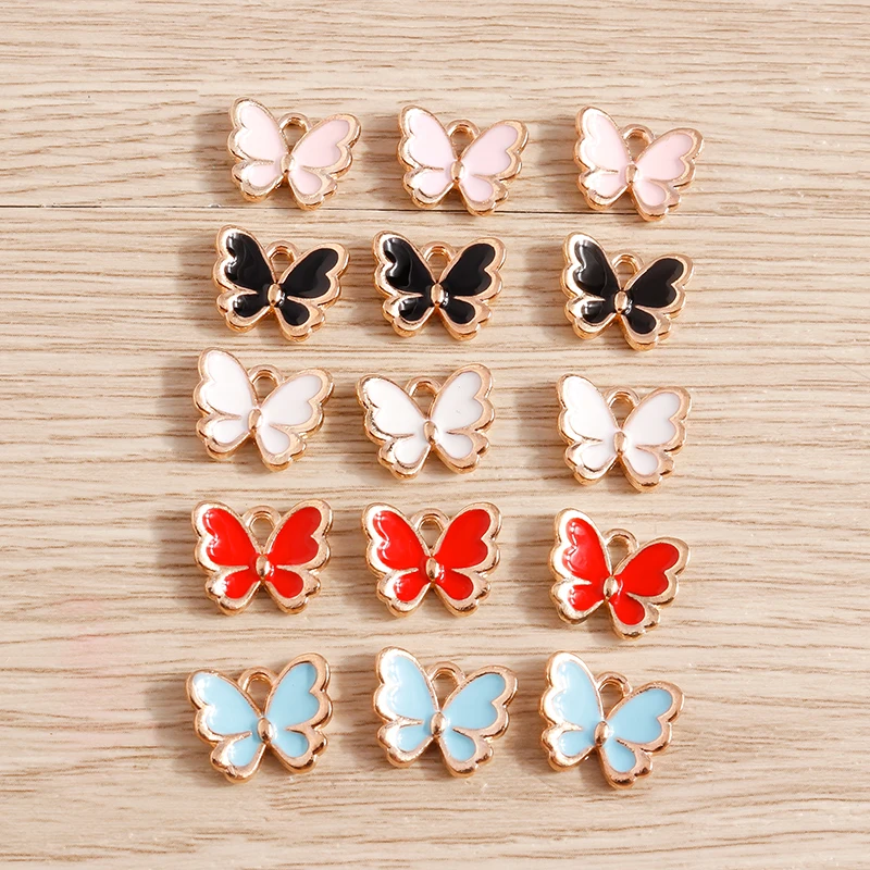 10pcs 13x11mm Cute Small Enamel Animal Butterfly Charms for Making Drop Earrings Pendant Necklace DIY Bracelets Jewelry Findings
10pcs 13x11mm Cute Small Enamel Animal Butterfly Charms for Making Drop Earrings Pendant Necklace DIY Bracelets Jewelry Findings