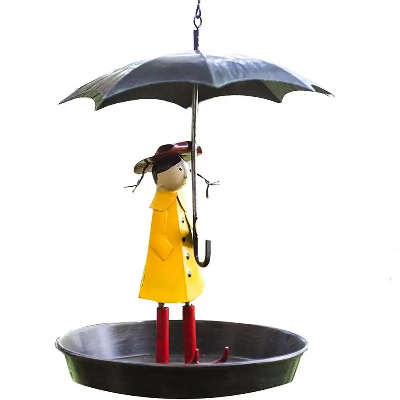 Hanging Bird Feeder Creative Courtyard Hanging Chain Outdoor Umbrella Girl Garden Accessories Wild Birds Feeding Household Metal
Hanging Bird Feeder Creative Courtyard Hanging Chain Outdoor Umbrella Girl Garden Accessories Wild Birds Feeding Household Metal
