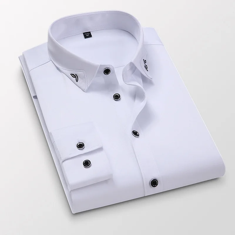 2022 New Spring Autumn Silky Fabric Men Shirt Fashion Long Sleeve Dresss Shirt Mens Wedding Party Slim Shirt Plus Size 5XL
2022 New Spring Autumn Silky Fabric Men Shirt Fashion Long Sleeve Dresss Shirt Mens Wedding Party Slim Shirt Plus Size 5XL
