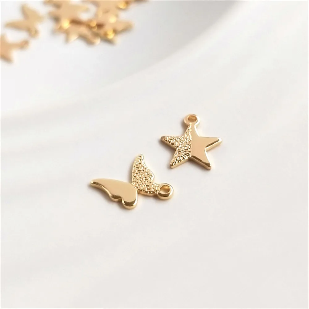14K Gold Filled Plated Sand face five star butterfly pendant DIY color preservation jewelry earrings pendant accessories
14K Gold Filled Plated Sand face five star butterfly pendant DIY color preservation jewelry earrings pendant accessories