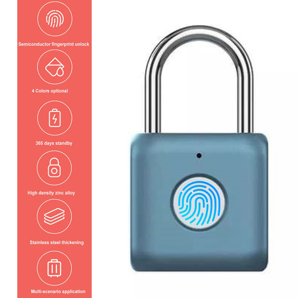 Keyless USB charging door lock fingerprint smart padlock quickly unlock zinc alloy metal self-imaging chip 10 fingerprints
Keyless USB charging door lock fingerprint smart padlock quickly unlock zinc alloy metal self-imaging chip 10 fingerprints